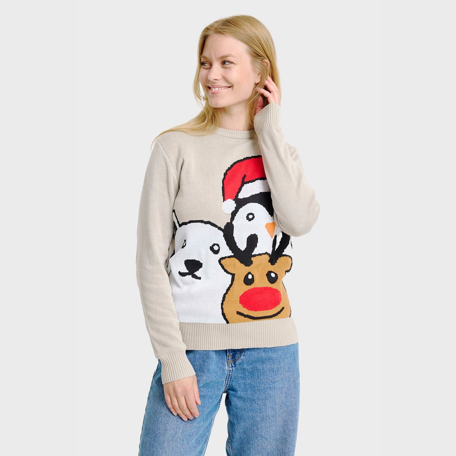 Animal Christmas Sweater โ Women